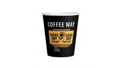 Стакан бумажный одноразовый 250мл. "Coffee WAY", 50шт/уп.